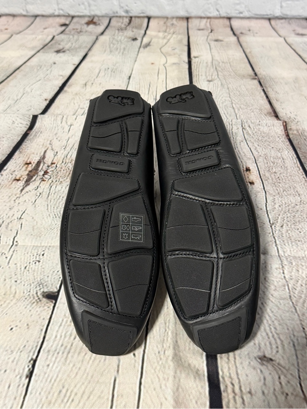 Men's Coach Penny Loafers Black Leather - Picture 4 of 10